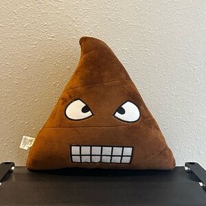 💩 Angry Poop Emoji Plush Pillow 12” Angry Frustrated Mad 💩 Very Good Condition